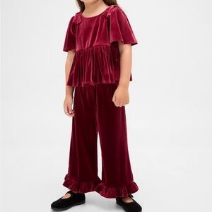 Baby Gap Toddler Velour Ruffle Outfit Set - BRAND NEW WITH TAGS